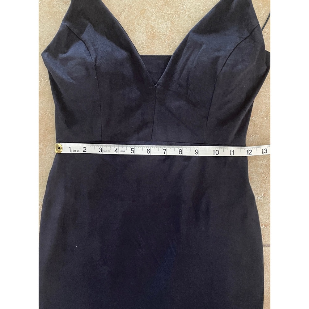 G by Guess Charcoal Faux Suede Cutout Back Bodycon Midi Dress Small - Picture 6 of 8